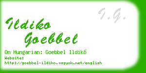 ildiko goebbel business card